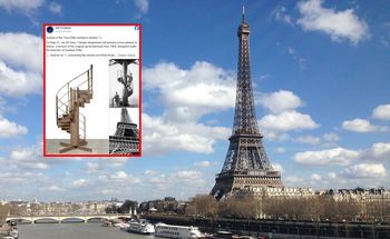 Fragment wieży Eiffla na sprzedaż. Cena jest zawrotna