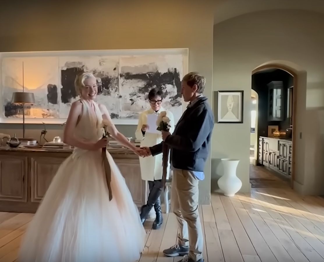 Ellen DeGeneres i Portia de Rossi podczas odnowienia przysięgi małżeńskiej