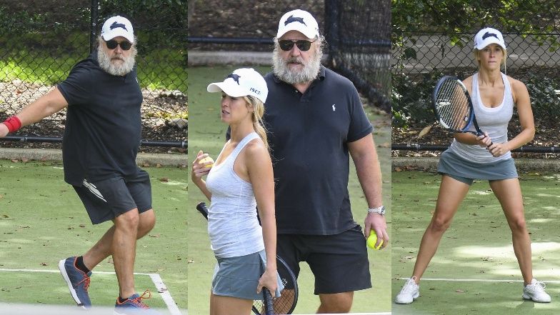 Russell Crowe gra w tenisa z nową ukochaną