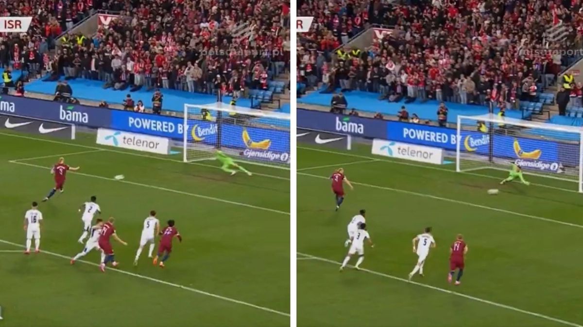 Twitter / Polsat Sport / Niewykorzystane karne Erlinga Haalanda