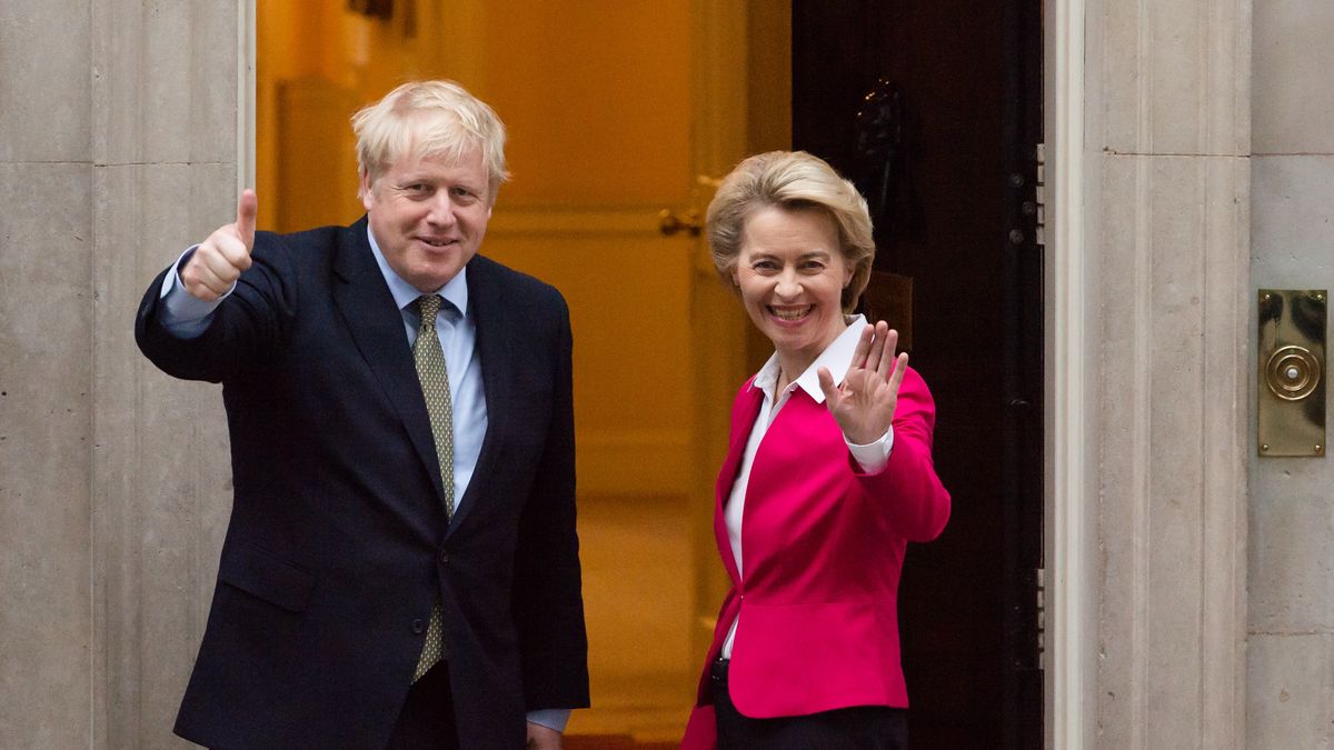 Brexit z umową handlową. Na zdjęciu premier Wielkiej Brytanii Boris Johnson i szefowa KE Ursula von der Leyen.