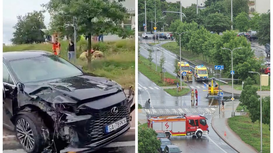 Wypadek na ulicy Wielkopolskiej w Gdyni zablokował ruch na kilka godzin. Ranne zostały trzy osoby