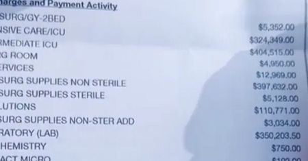 Pokazała rachunek za pobyt w szpitalu. Tyle kosztuje leczenie w USA