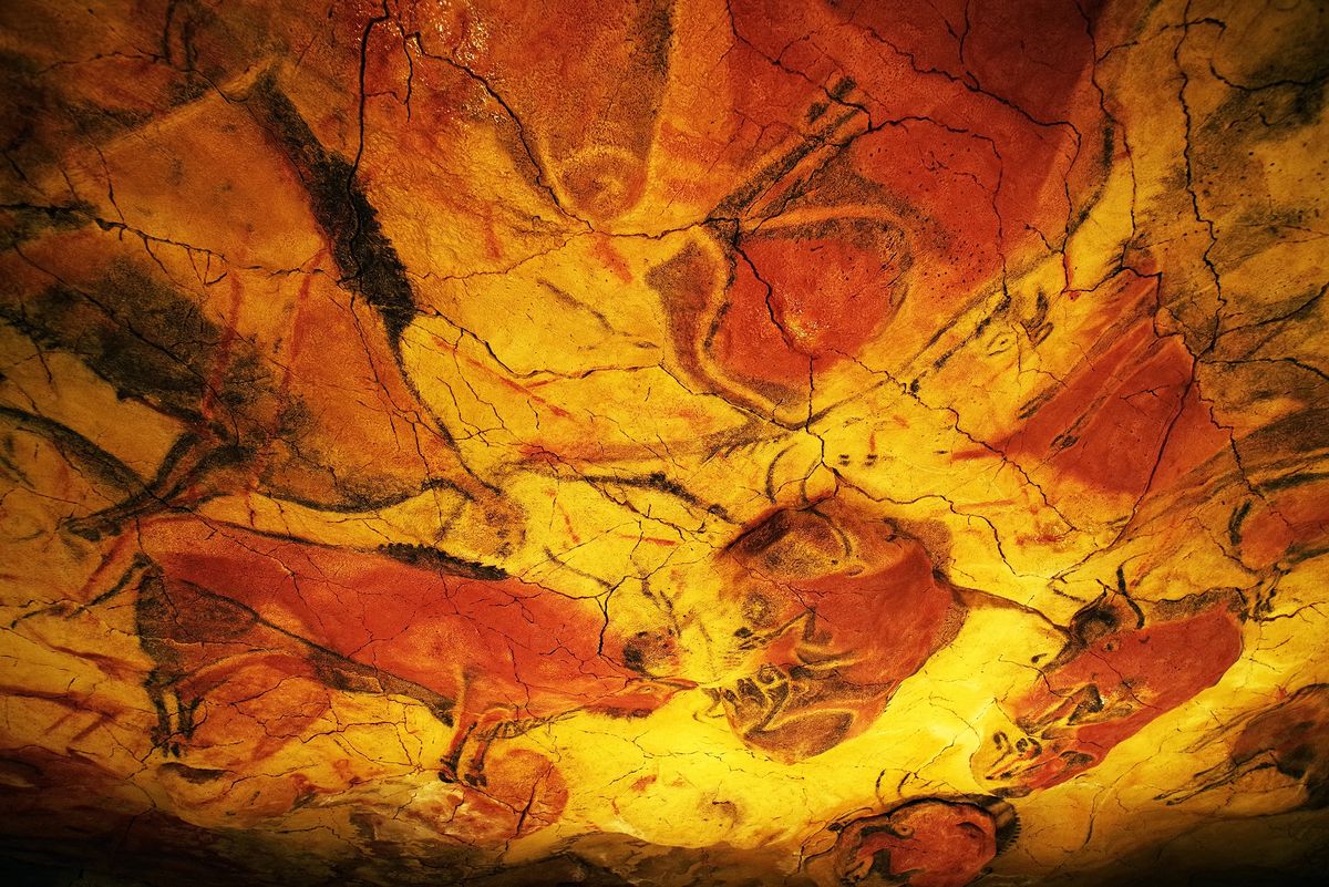 Malowidła w jaskini kresowej Altamira w Hiszpanii