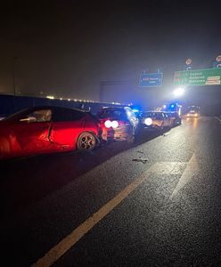 Karambol na S2 pod Warszawą. Zderzyło się 9 pojazdów, są ranni