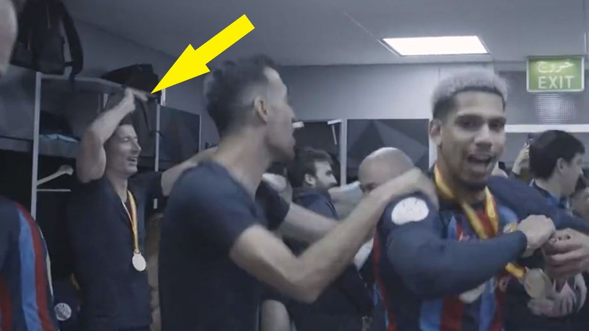 Twitter / FC Barcelona / Na zdjęciu: radość w szatni piłkarzy FC Barcelony