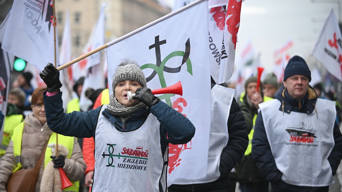 uczestnicy protestu
Marcin Obara
energetycy, energetyk�w, g�rnik�w, manifestacja, protest