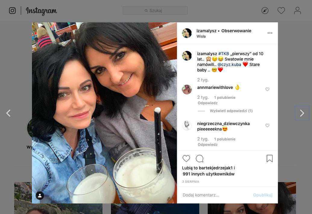 Żona Adama Małysza, Iza Małysz, na Instagramie