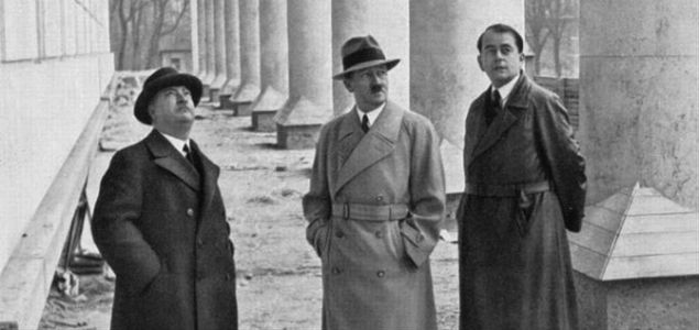 Od lewej: Ernst Gall, Adolf Hitler i Albert Speer, 1936 r. 