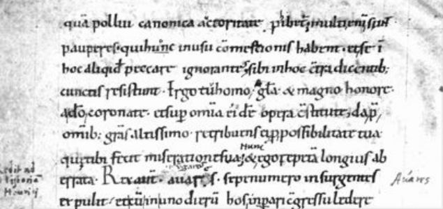 Fragment strony Kroniki Thietmara 