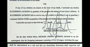 Testament Michaela Jacksona