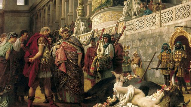 Fragment obrazu Henryka Siemiradzkiego "Dirce chrześcijańska"