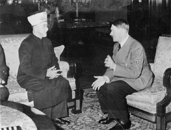 Al-Hadżdż Muhammad Amin al-Husajni, wielki mufti Jerozolimy na spotkaniu z Adolfem Hitlerem, 28 listopada 1941 r. 