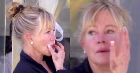 65-letnia Melanie Griffith delektuje się lunchem bez grama makijażu na twarzy (ZDJĘCIA)
