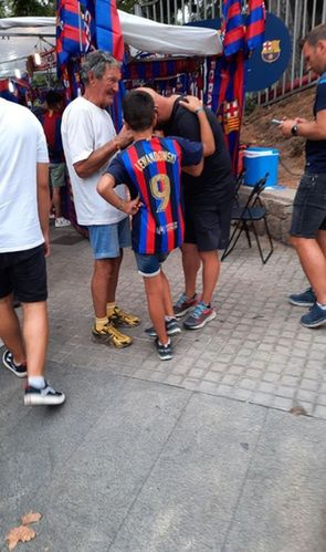 Kibice Barcy przed meczem z Rayo