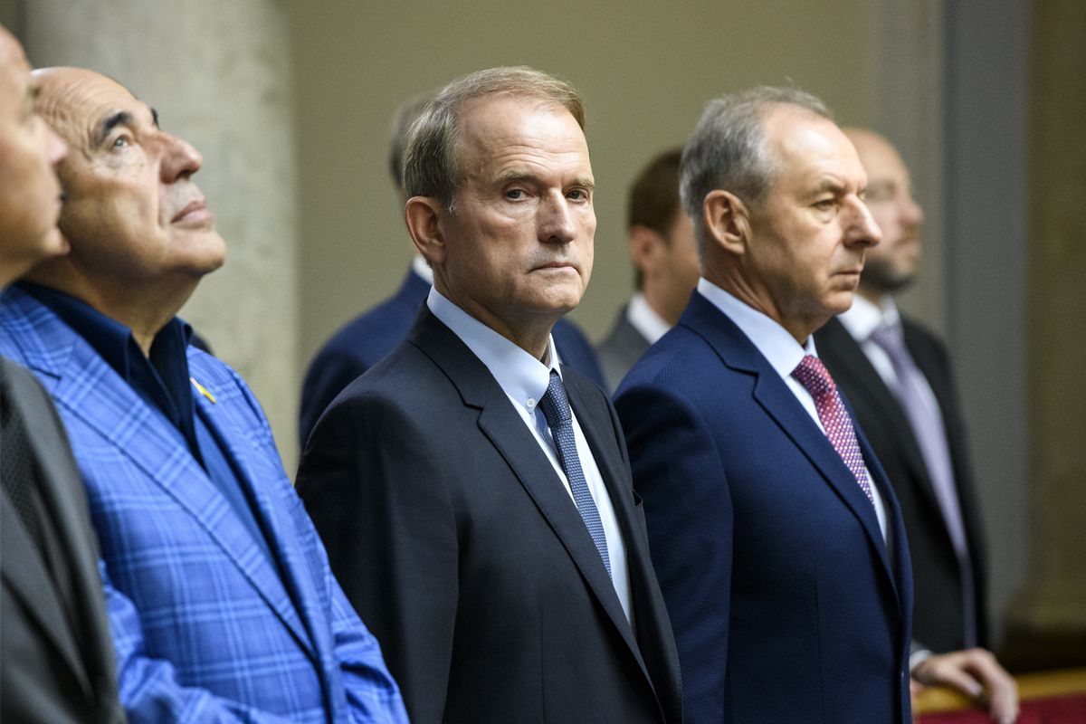 The leader of the Opposition Platform-For Life, Viktor Medvedchuk during a session of the Ukrainian Parliament in Kyiv, Ukraine, 29 August 2019. (Photo by Maxym Marusenko/NurPhoto via Getty Images)