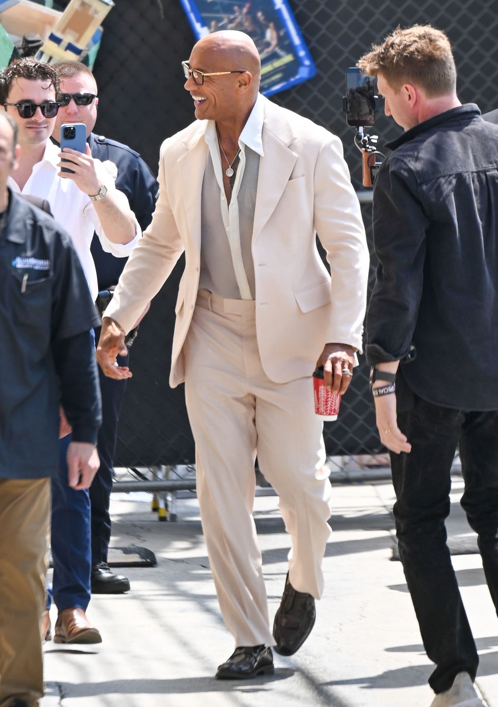 LOS ANGELES, CA - APRIL 30: Dwayne Johnson is seen on April 30, 2026 in Los Angeles, California.  (Photo by DUTCH/Bauer-Griffin/GC Images)