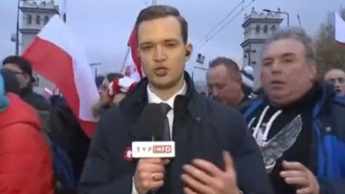 Nagle przerwał relację reportera TVP Info