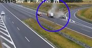 Bardzo groźny wypadek na A1. Cud, że kierowcy nic się nie stało