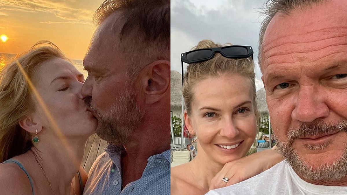 Pazura pokazał archiwalne zdjęcie z żoną, został przyłapany