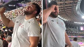 Nagrali Bukowieckiego podczas biegu jego żony. Zobacz, jak się zachowywał