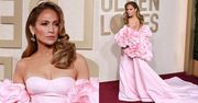 54-letnia Jennifer Lopez zachwyca w RÓŻOWEJ sukni z trenem i kwiecistymi rękawami na Złotych Globach (ZDJĘCIA)