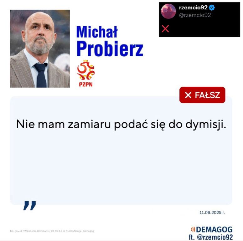 Mem z Michałem Probierzem