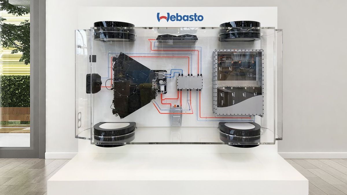 Układ Webasto rozłożony na elementy podstawowe