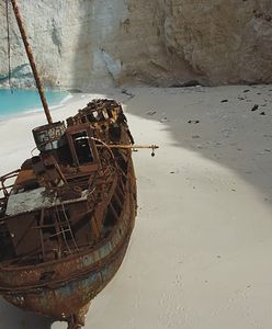 Wrak statku na wyspie Zakynthos z bliska. Pierwsza taka wizyta w Zatoce Wraku