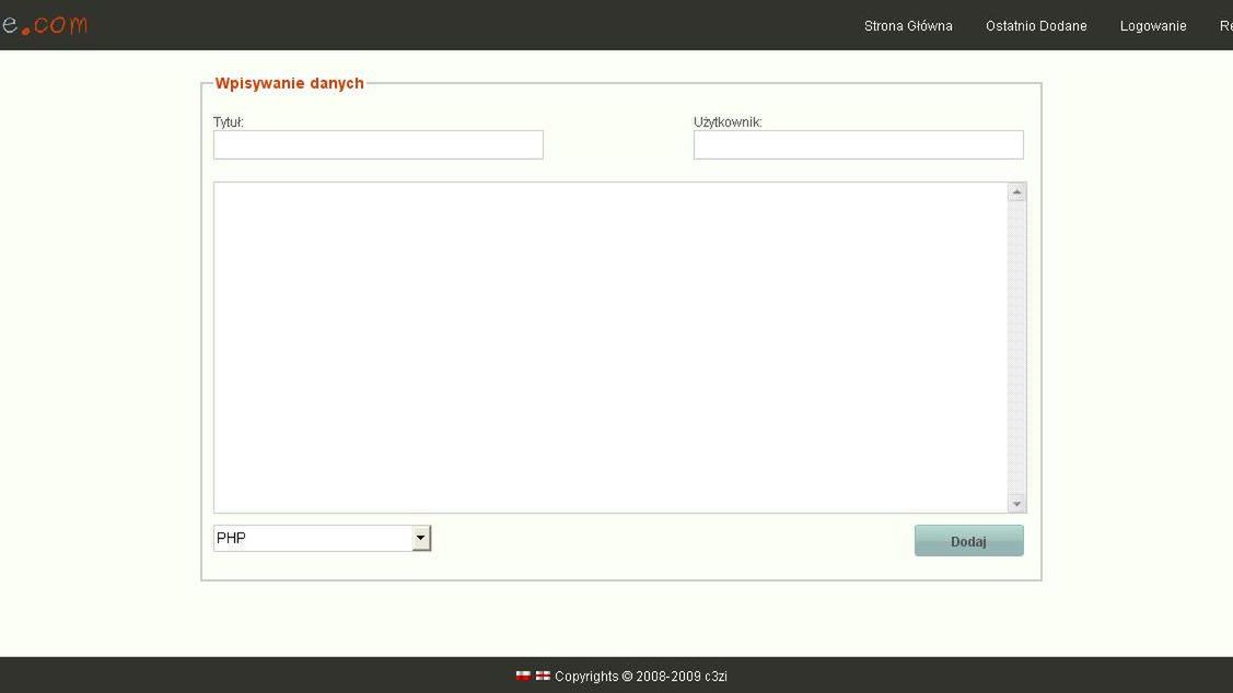 Baza do przechowywania kodów źródłowych 1