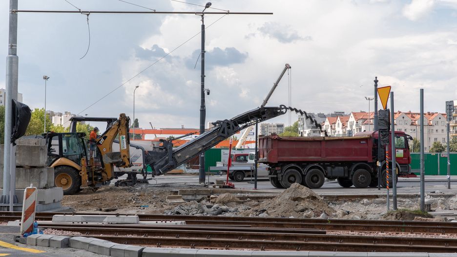 Warszawa. Bemowo, skrzyżowanie ulic Górczewskiej i Powstańców Śląskich, lipiec 2020 r.