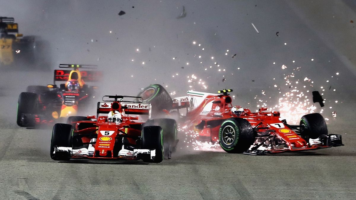 GP Singapuru Wypadek z udziałem Sebastiana Vettela