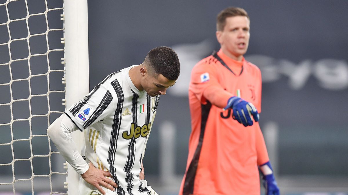 PAP/EPA / ALESSANDRO DI MARCO / Cristiano Ronaldo i Wojciech Szczęsny w meczu Serie A Juventus - Fiorentina