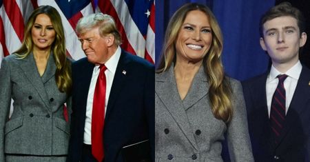 Melania Trump świętuje sukces męża w mysim zestawie na wiecu na Florydzie. Donald: "Dziękuję mojej pięknej żonie"