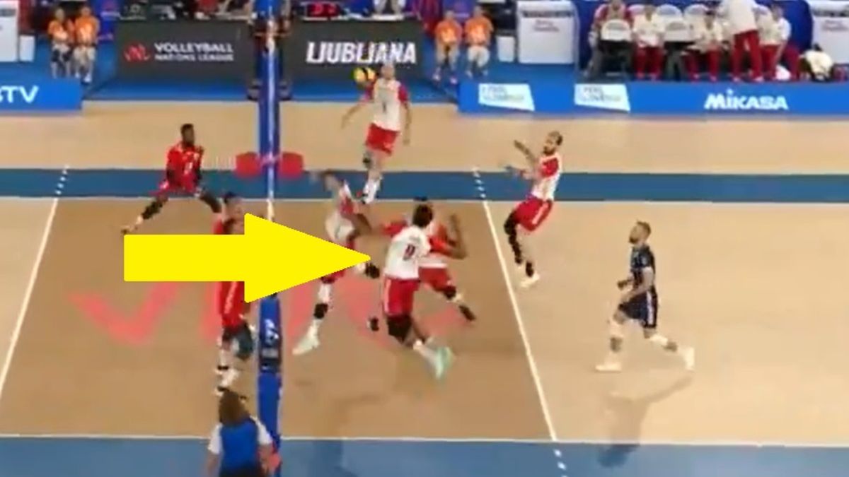 Twitter / Polsat Sport / Wilfredo Leon w meczu Ligi Narodów: Polska - Kuba