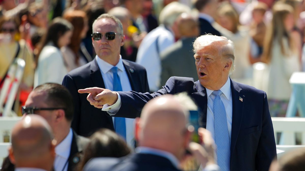 WASHINGTON, DC - APRIL 06: U.S. President Donald Trump attends the White House Easter Egg Roll on the South Lawn of the White House on April 06, 2026 in Washington, DC. The Easter Egg Roll is a White House tradition dating back to 1878. The Trumps also honored the 250th anniversary of the United States during the event. (Photo by Andrew Harnik/Getty Images)