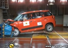 Fiat 500L pod czas testu w Europie [źródło EuroNcap]