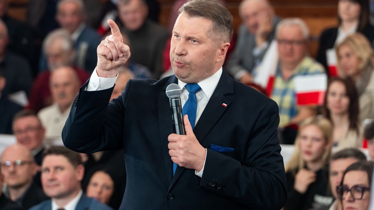 Lubartów, 14.03.2026. Wiceprezes PiS, kandydat na premiera Przemysław Czarnek podczas spotkania w Lubartowie, 14 bm. (ad) PAP/Wojtek Jargiło