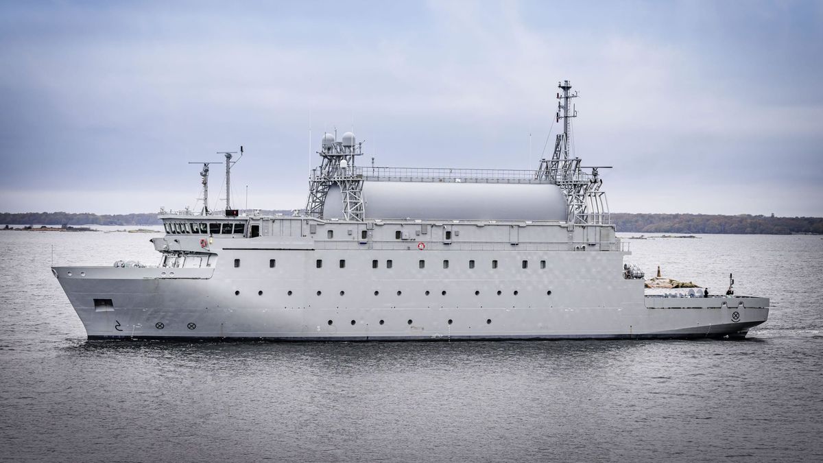 Okręt rozpoznania SIGINT fot SAAB/PAP
