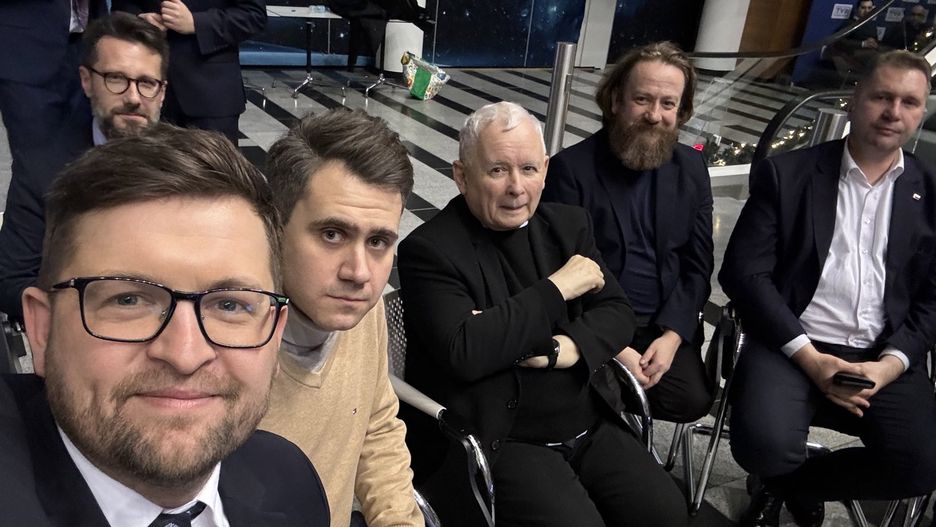 Mateusz Matyszkowicz z prezesem PiS Jarosławem Kaczyńskim niedługo przed odwołaniem