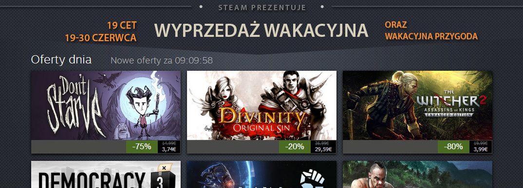 Wakacyjna wyprzedaż Steam - Steam Sumer Sale 2014