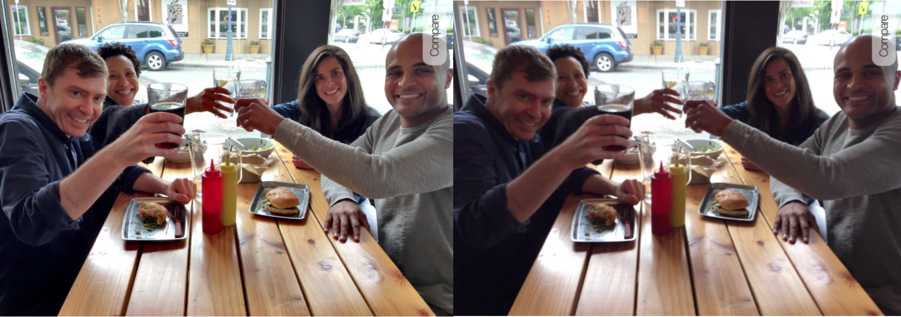 Po i przed zastosowaniem algorytmów