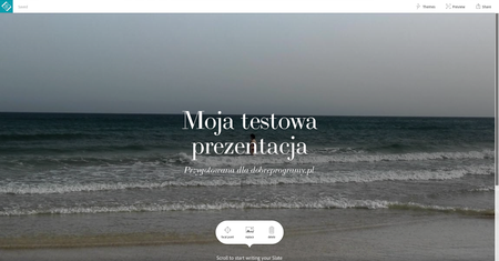 Z Adobe Slate zrobisz pokaz slajdów w przeglądarce