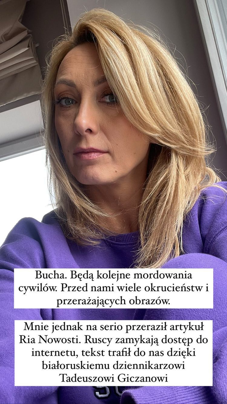Anna Kalczyńska wstrząśnięta zbrodnią w Buczy