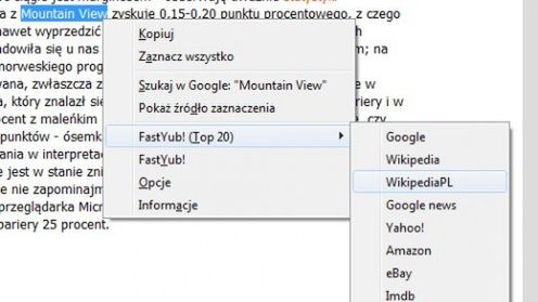FastYub! dla Firefoksa 1
