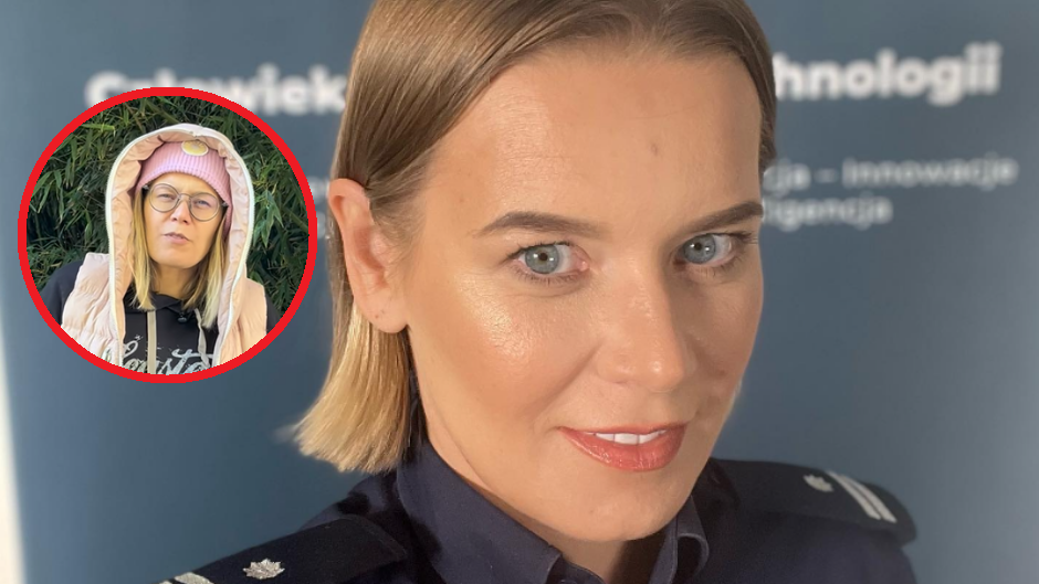 Policjantka ostrzega przed kapturami