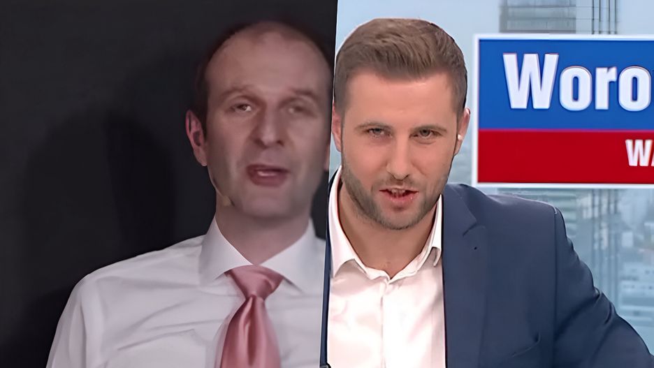 Rafał Rutkowski wcielił się w pracownika TVP. Łatwo zgadnąć, kogo miał na myśli