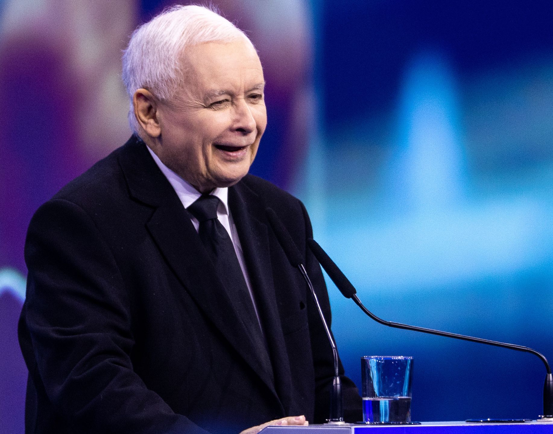 Jaroslaw Kaczynski  leader of ruling party Law and Justice during the second day of the program convention in Warsaw, Poland, on May 14, 2023NO SALES POLAND (Photo by Andrzej Iwanczuk/NurPhoto via Getty Images)