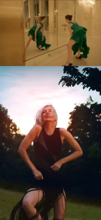 Porównanie kadrów ze spotu Kenzo i reklamy Edyty Pazury