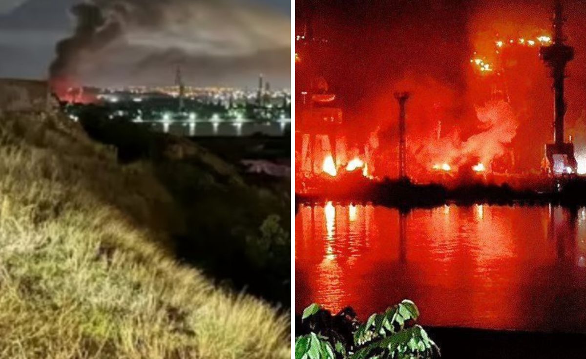 Eksplozje i potężny pożar w Sewastopolu